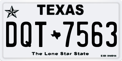 TX license plate DQT7563