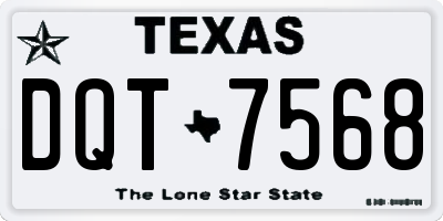 TX license plate DQT7568