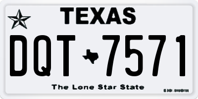 TX license plate DQT7571