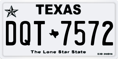 TX license plate DQT7572
