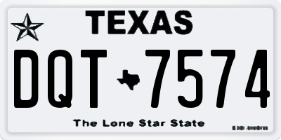 TX license plate DQT7574