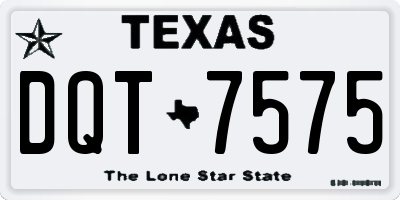 TX license plate DQT7575