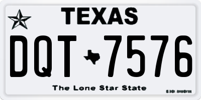 TX license plate DQT7576