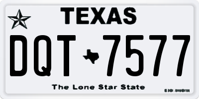 TX license plate DQT7577
