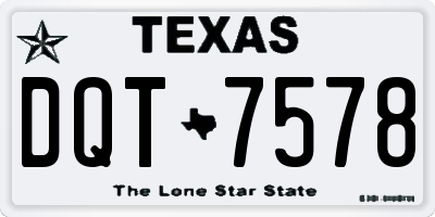 TX license plate DQT7578