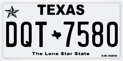 TX license plate DQT7580