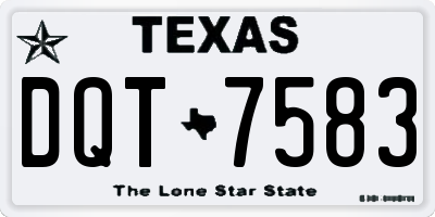 TX license plate DQT7583