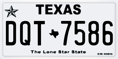 TX license plate DQT7586