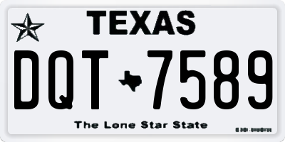 TX license plate DQT7589