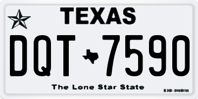 TX license plate DQT7590
