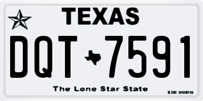 TX license plate DQT7591