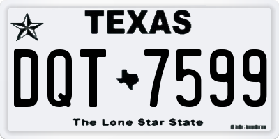 TX license plate DQT7599