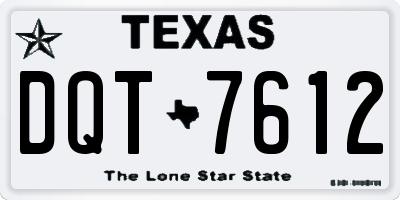 TX license plate DQT7612