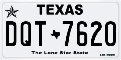 TX license plate DQT7620