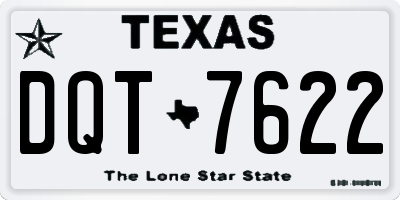 TX license plate DQT7622