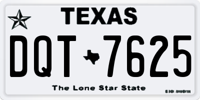 TX license plate DQT7625
