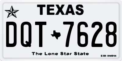 TX license plate DQT7628