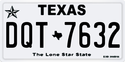 TX license plate DQT7632