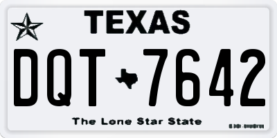 TX license plate DQT7642