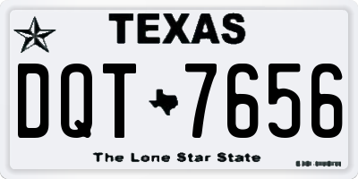 TX license plate DQT7656