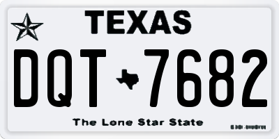 TX license plate DQT7682