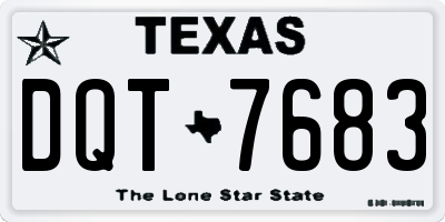 TX license plate DQT7683