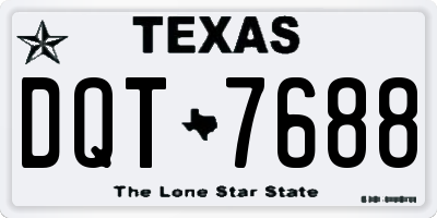 TX license plate DQT7688