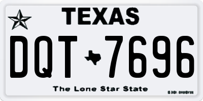TX license plate DQT7696
