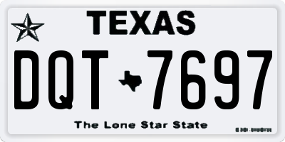 TX license plate DQT7697