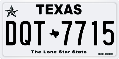 TX license plate DQT7715