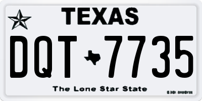 TX license plate DQT7735