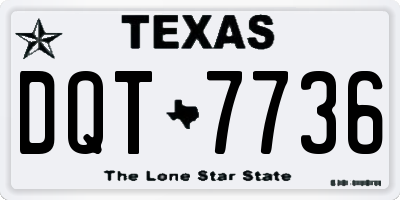 TX license plate DQT7736