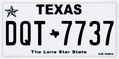 TX license plate DQT7737