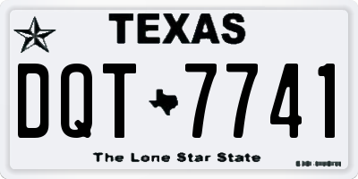 TX license plate DQT7741