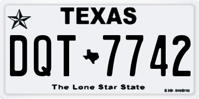 TX license plate DQT7742