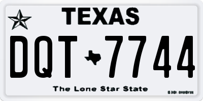 TX license plate DQT7744