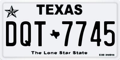 TX license plate DQT7745