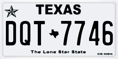 TX license plate DQT7746