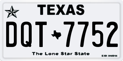 TX license plate DQT7752