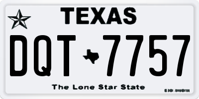 TX license plate DQT7757