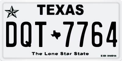 TX license plate DQT7764