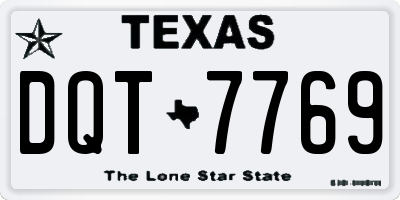 TX license plate DQT7769