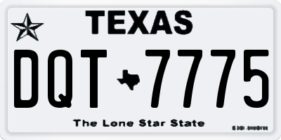 TX license plate DQT7775