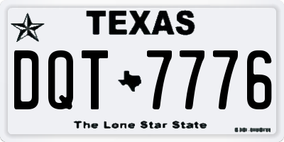 TX license plate DQT7776