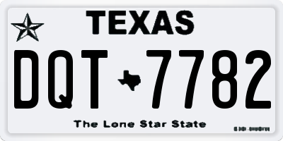 TX license plate DQT7782