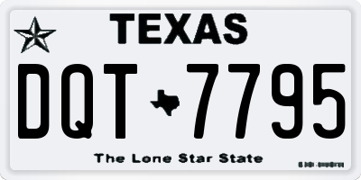 TX license plate DQT7795
