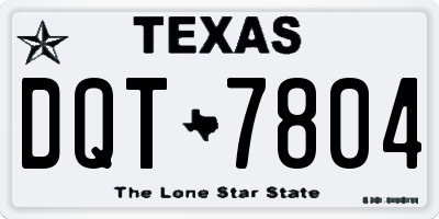 TX license plate DQT7804