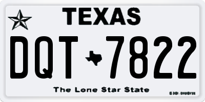 TX license plate DQT7822