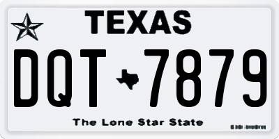 TX license plate DQT7879