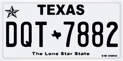 TX license plate DQT7882